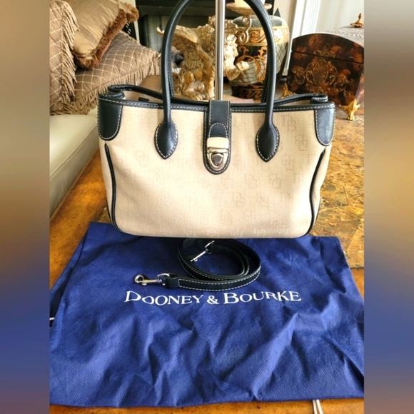 Dooney & Bourke Cream and Black Women's Bag - Picture 1 of 12